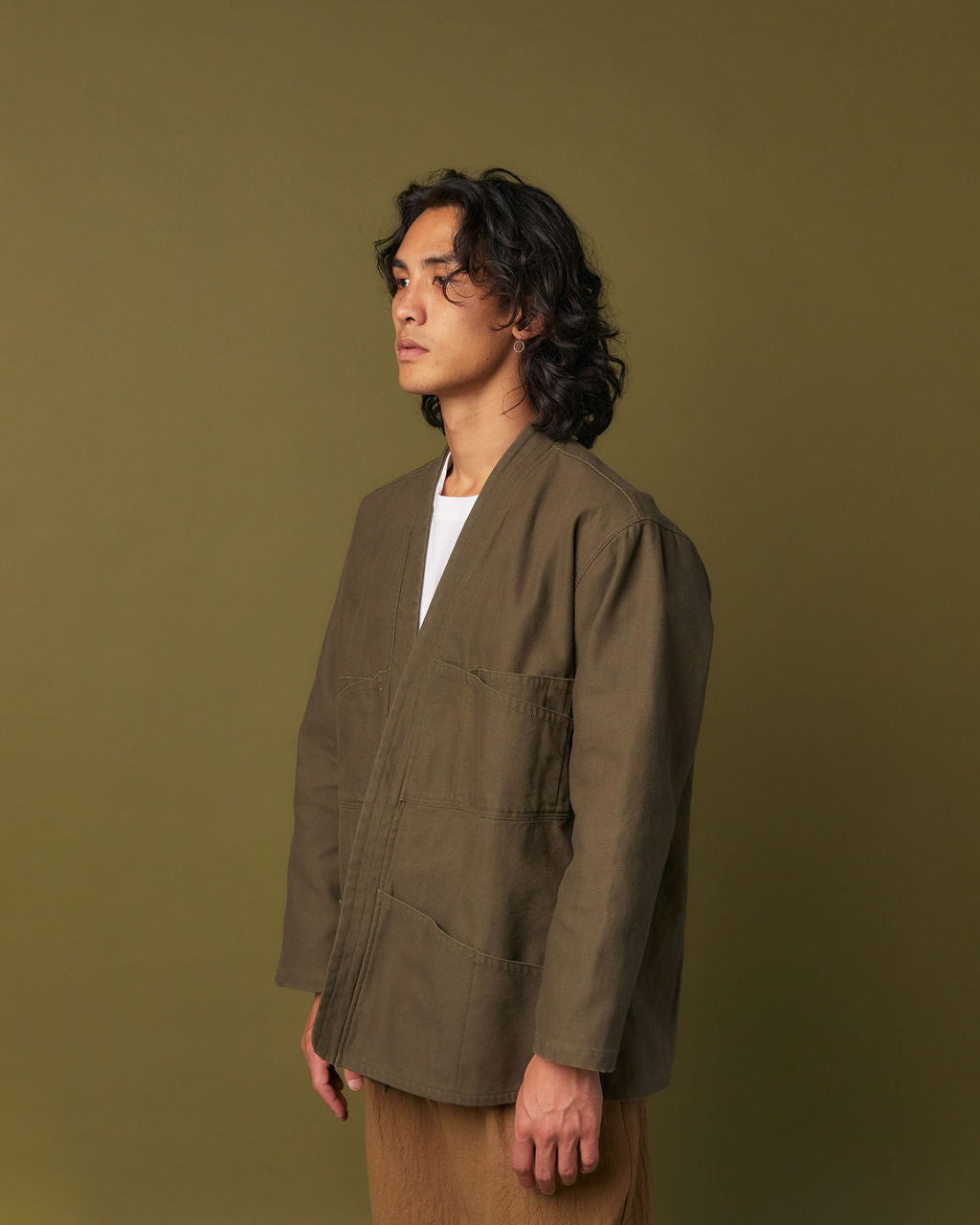 SAMPLE SALE: Noragi Jacket - Brushed Cotton - Olive