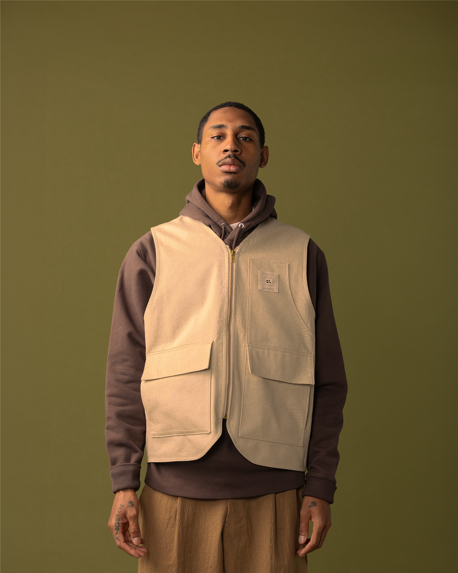 Vest Unlined Khaki