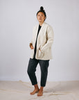 Noragi Work Coat - Off white modified pockets (sample sale)