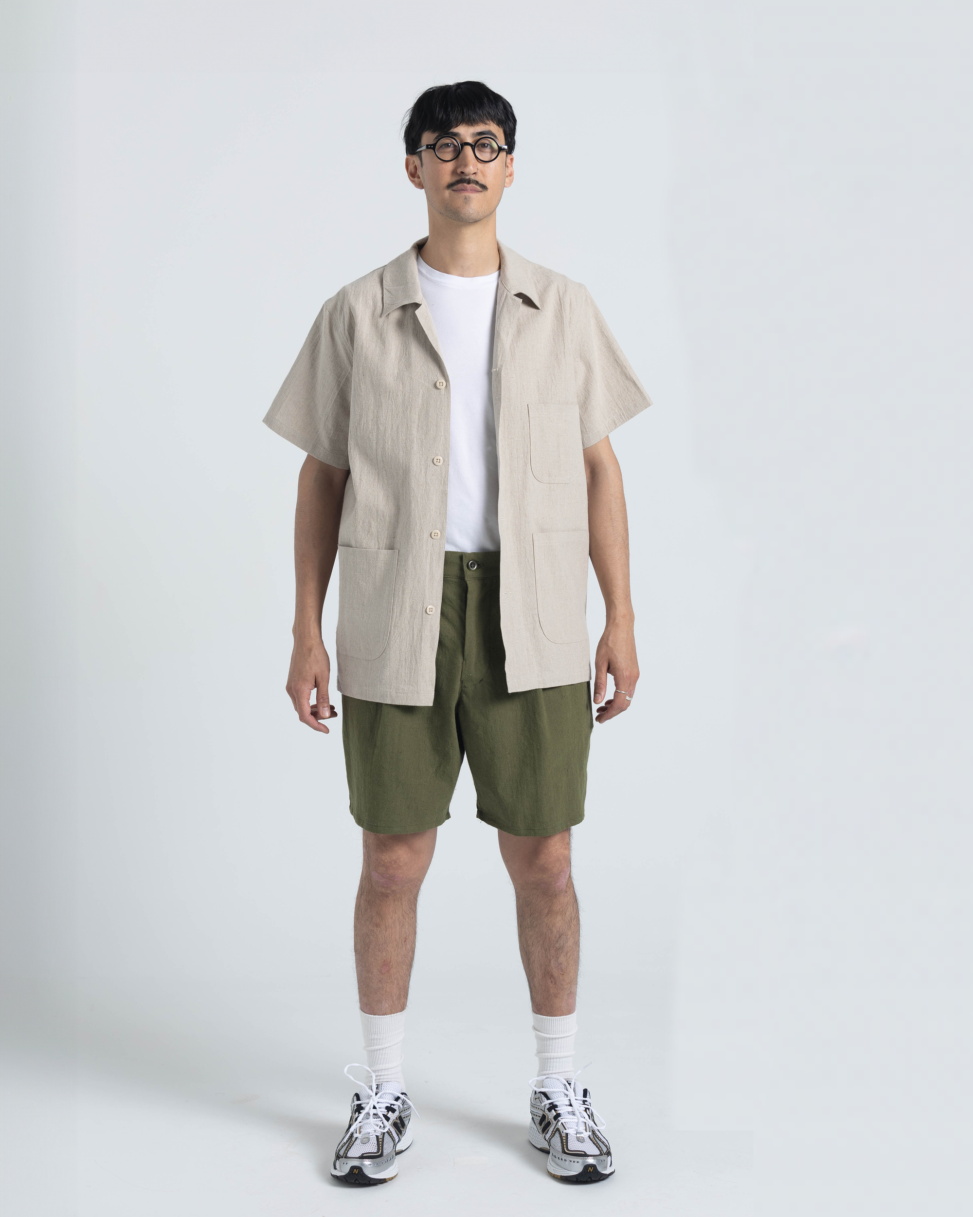SAMPLE SALE: James SS Shirt - Natural Linen / Cotton