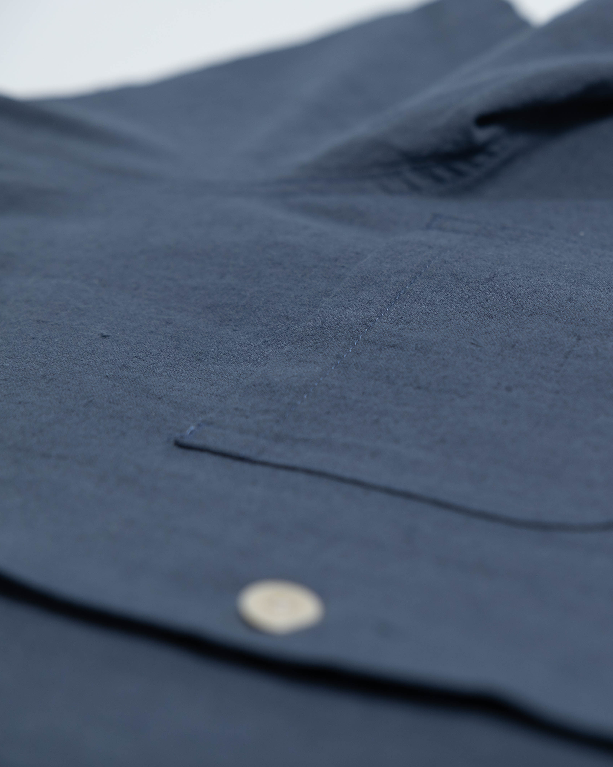 SAMPLE SALE: James SS Shirt - Blue Slate Linen / Cotton