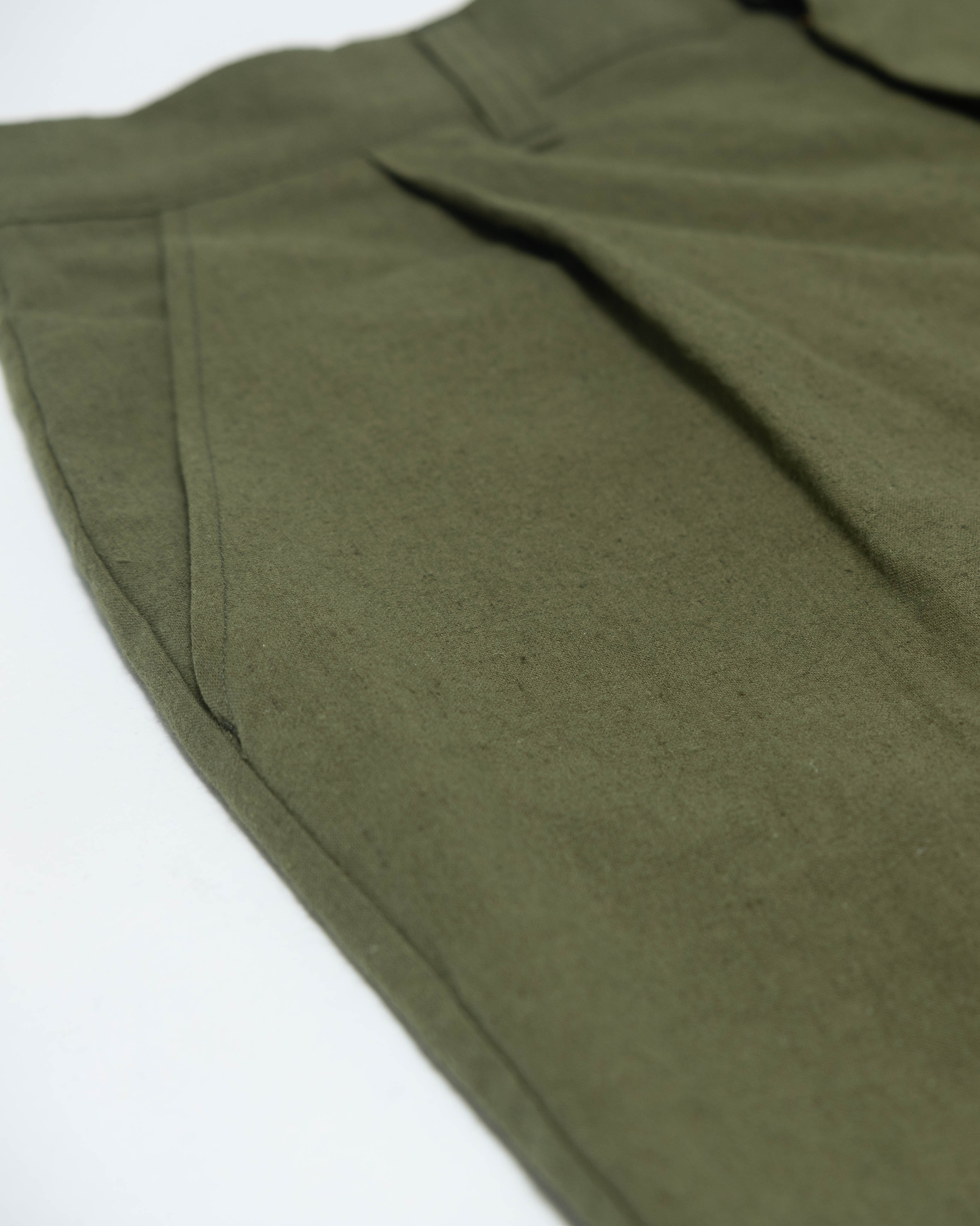 SAMPLE SALE: Pleated Shorts - OIive Cotton / Linen