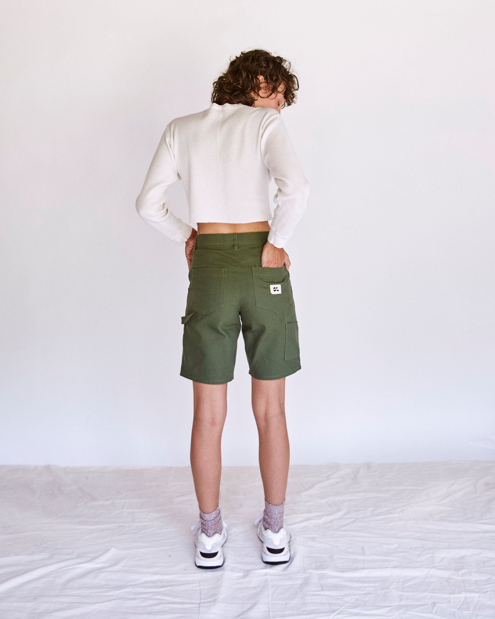 SAMPLE SALE: Carpenter Short - Fern Green Canvas