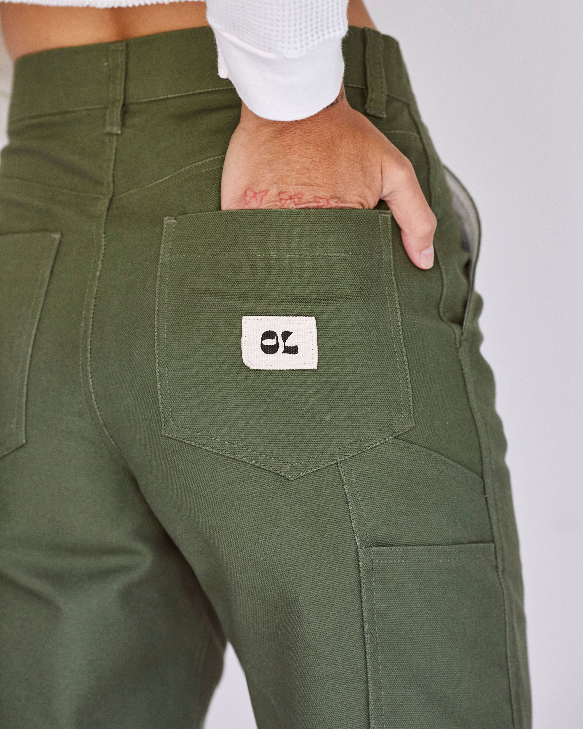 SAMPLE SALE: Carpenter Short - Fern Green Canvas