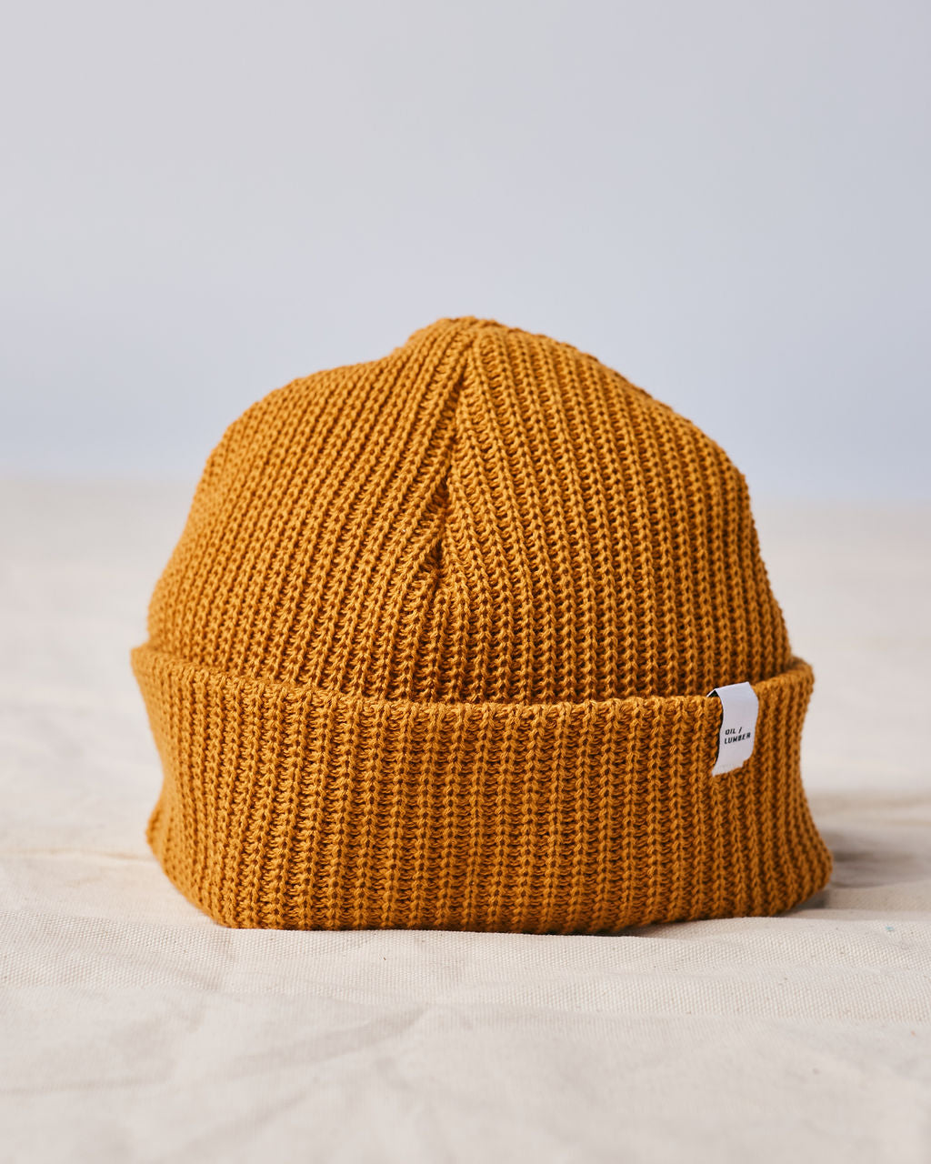 Cotton Knit Beanie - Yellow