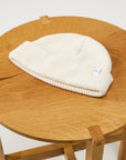 SAMPLE SALE: Cotton Knit Beanie - White